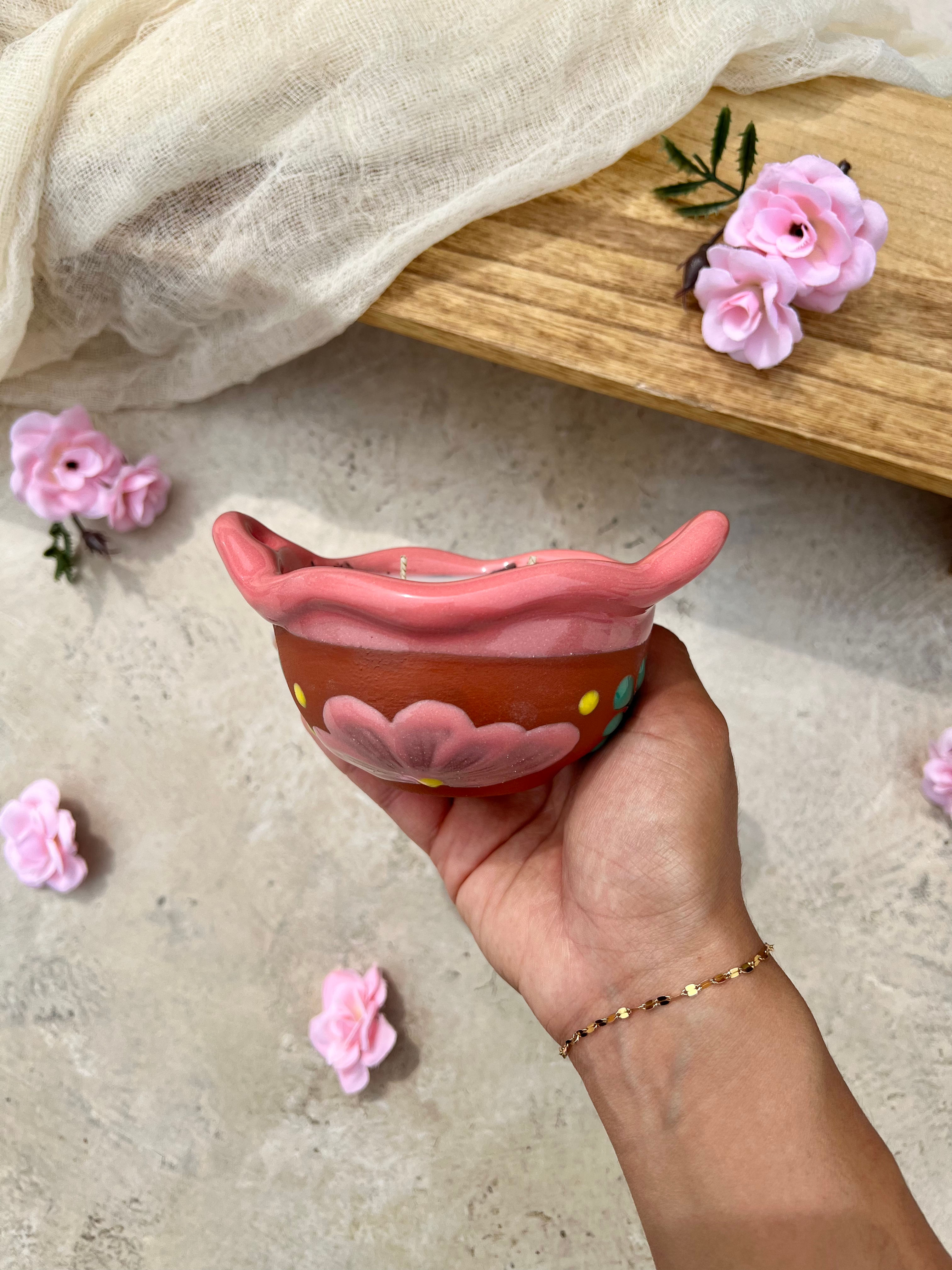 Pink Peony Cazuelita Candle (5.5 oz)