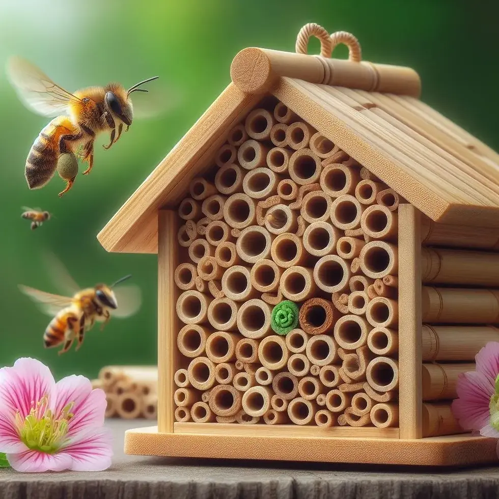 Even the honeybees come by and check out these beautiful houses