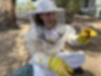 Betsy getting ready for a bee inspection