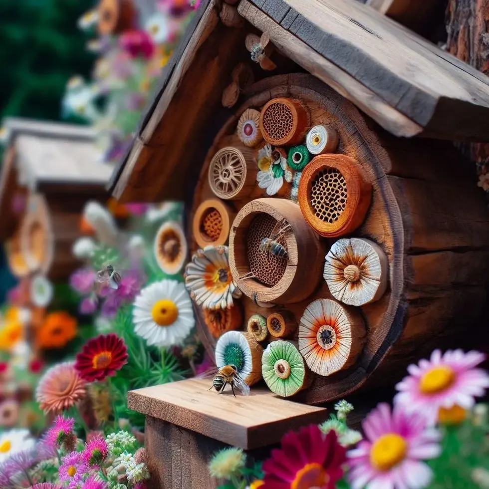 Beautiful bee houses can be home made