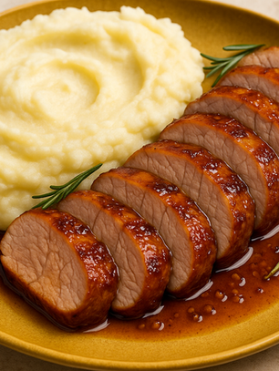 Honey-Garlic Glazed Pork Tenderloin (Vegas Bees Style)
