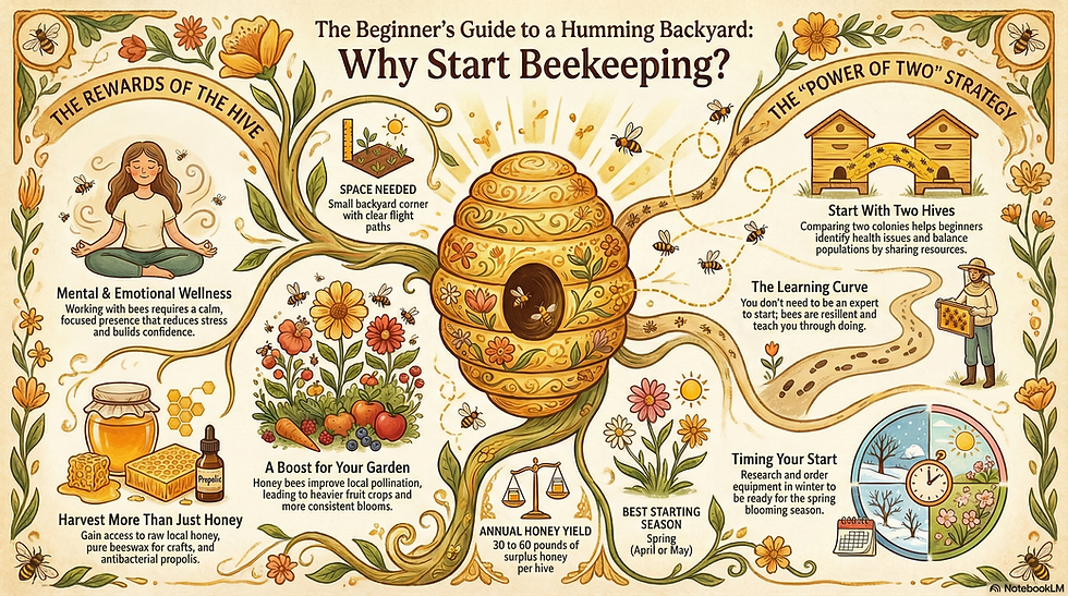 Beekeeping beginners infographic