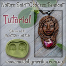 The Nature Spirit Goddess Pendant tutorial will guide you through the steps of creating a beautiful, unique pendant using polymer clay and casting mold OR2. 