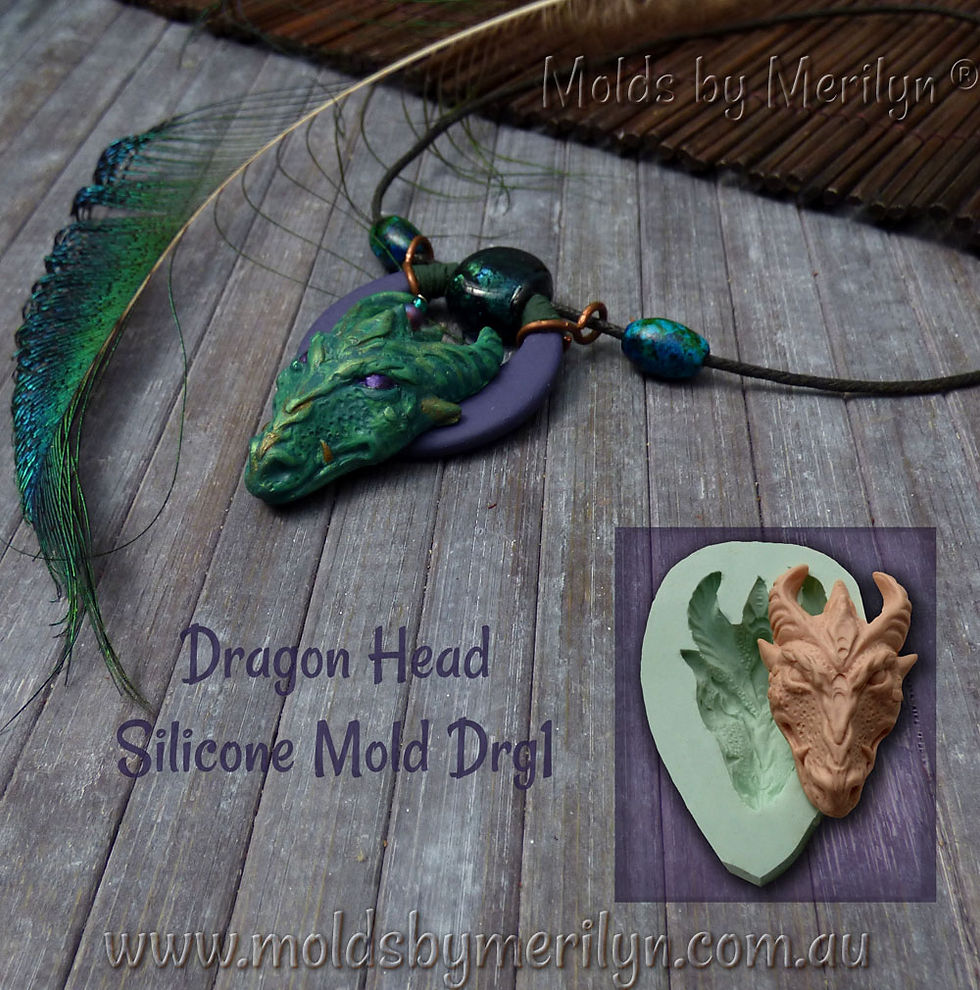 Thumbnail: polymer clay pendant of dragon