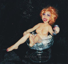 Fun in the Bubble Bath was sculpted in polymer clay by Merilyn Thomas