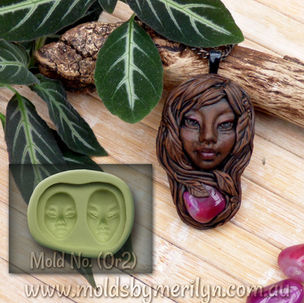 Nature spirit polymer clay pendant