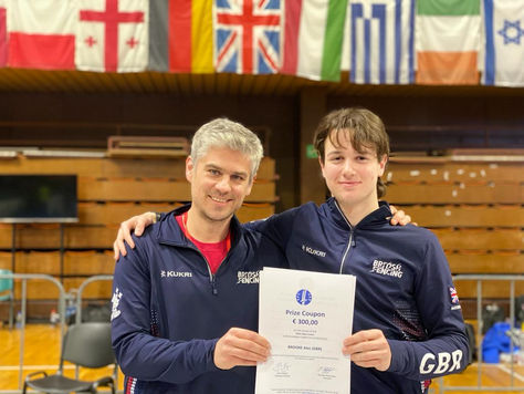 Alec is officially the new European Number 1 ranking fencer in cadet and World 22 in juniors 