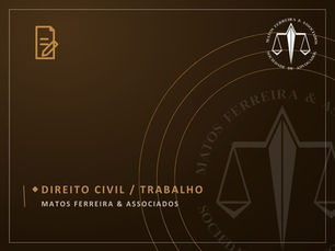 Capa do artigo sobre acidente de trabalho e acidente de viação, com o logótipo da Matos Ferreira & Associados e a indicação Direito Civil / Trabalho