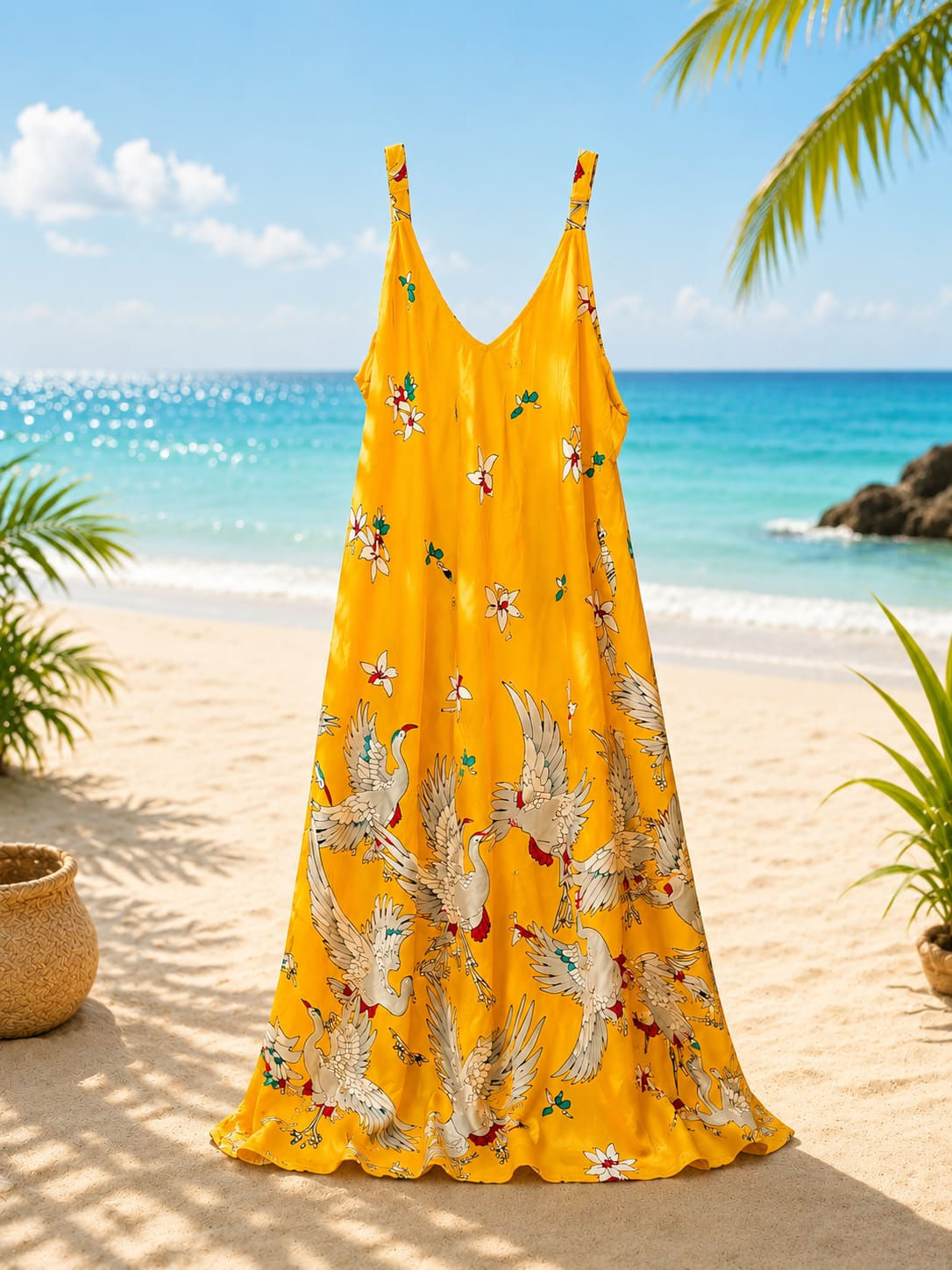 VESTIDO TIRAS AMARILLO