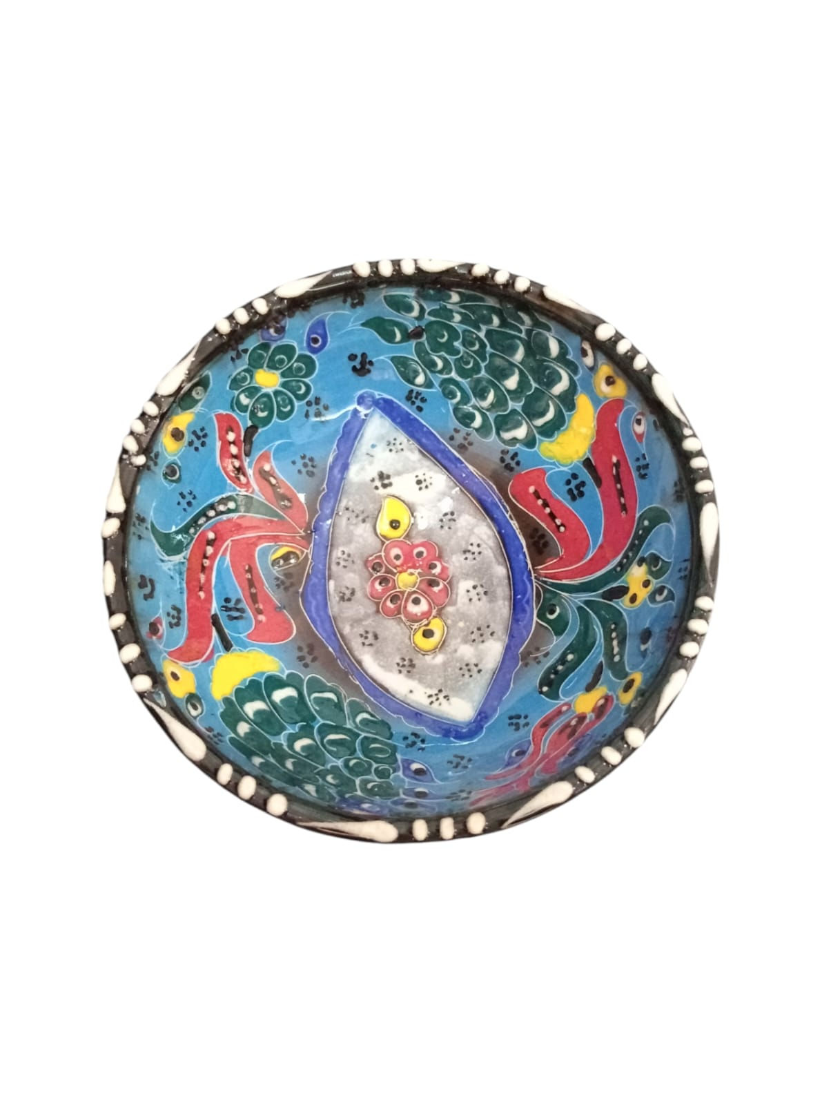 Vasija Cerámica 10cm azul claro #2