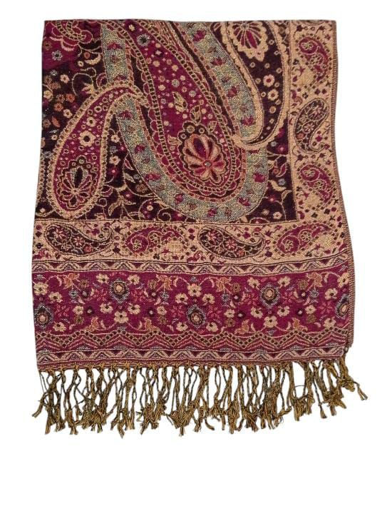 Pashmina Hilos Dorados fucsia