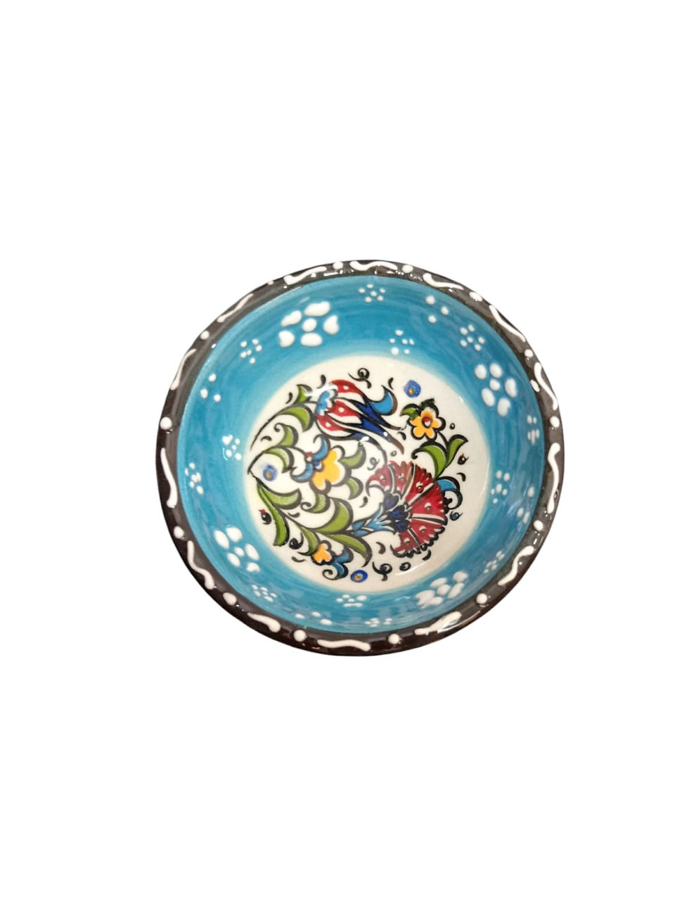 Vasija Cerámica 8cm azul claro #4