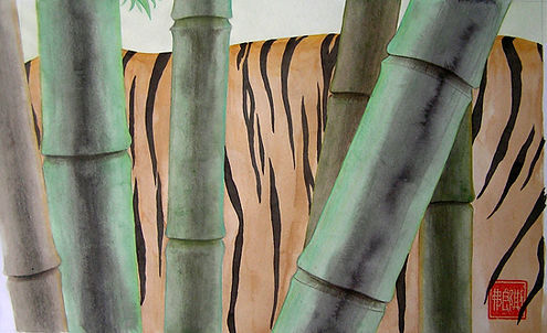 Tiger and bamboo