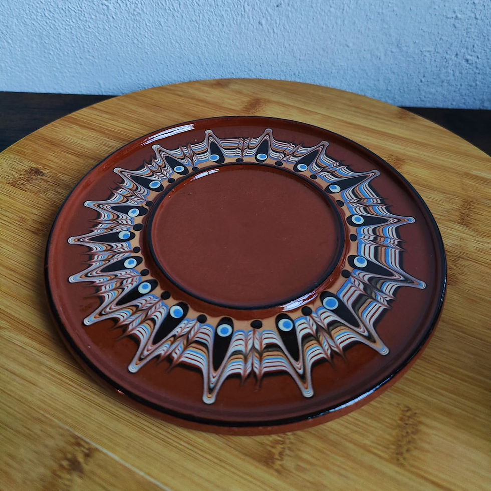 Thumbnail: Complete vintage set Bulgaars aardewerk uit de jaren '70