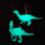 Glow in the dark dinosaurus oorbellen