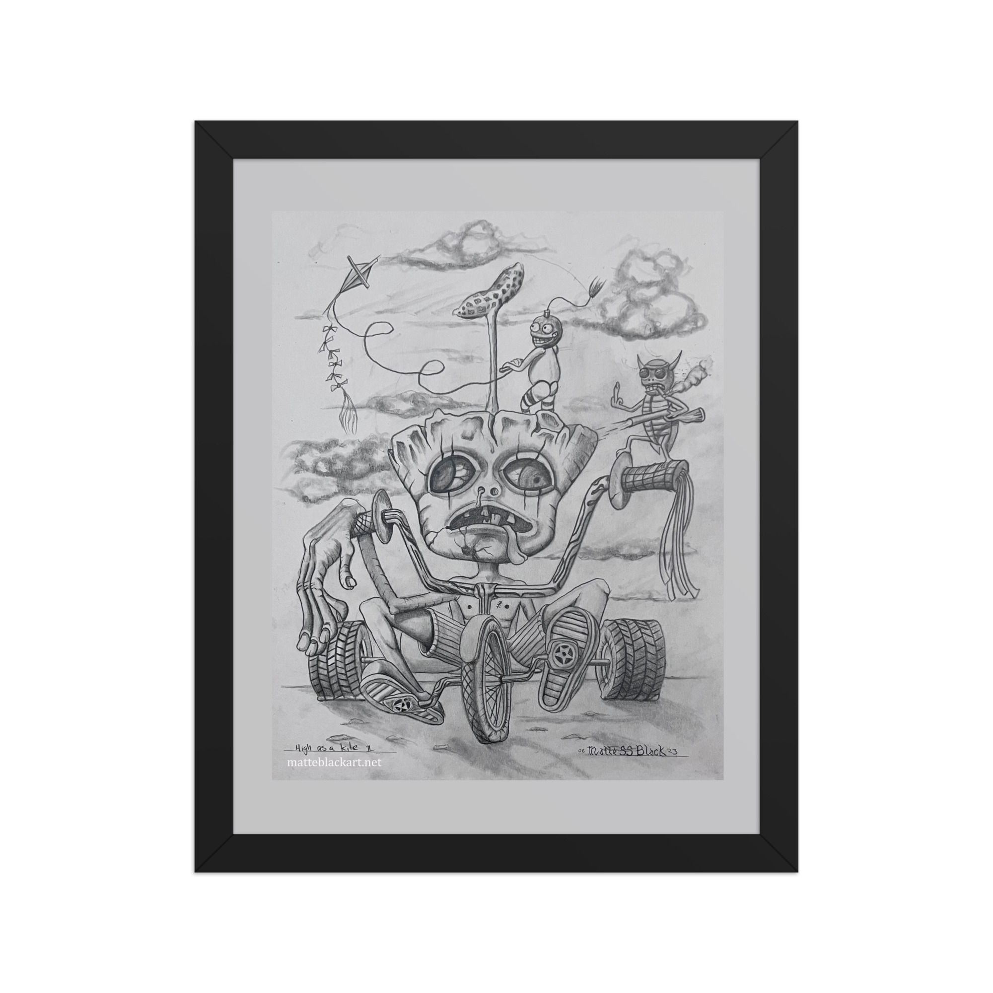 High as a Kite Framed poster