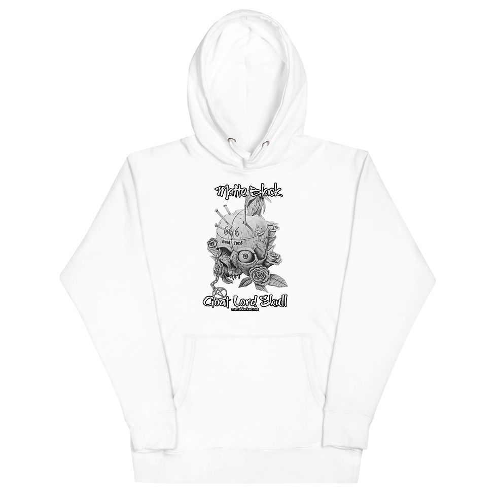 Thumbnail: Goat Lord Skull Unisex Hoodie 