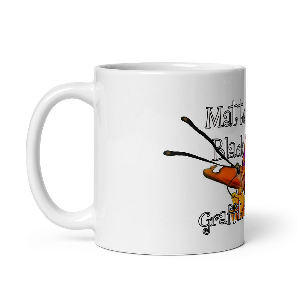 Thumbnail: Snottie Gobble Butterfly White glossy mug