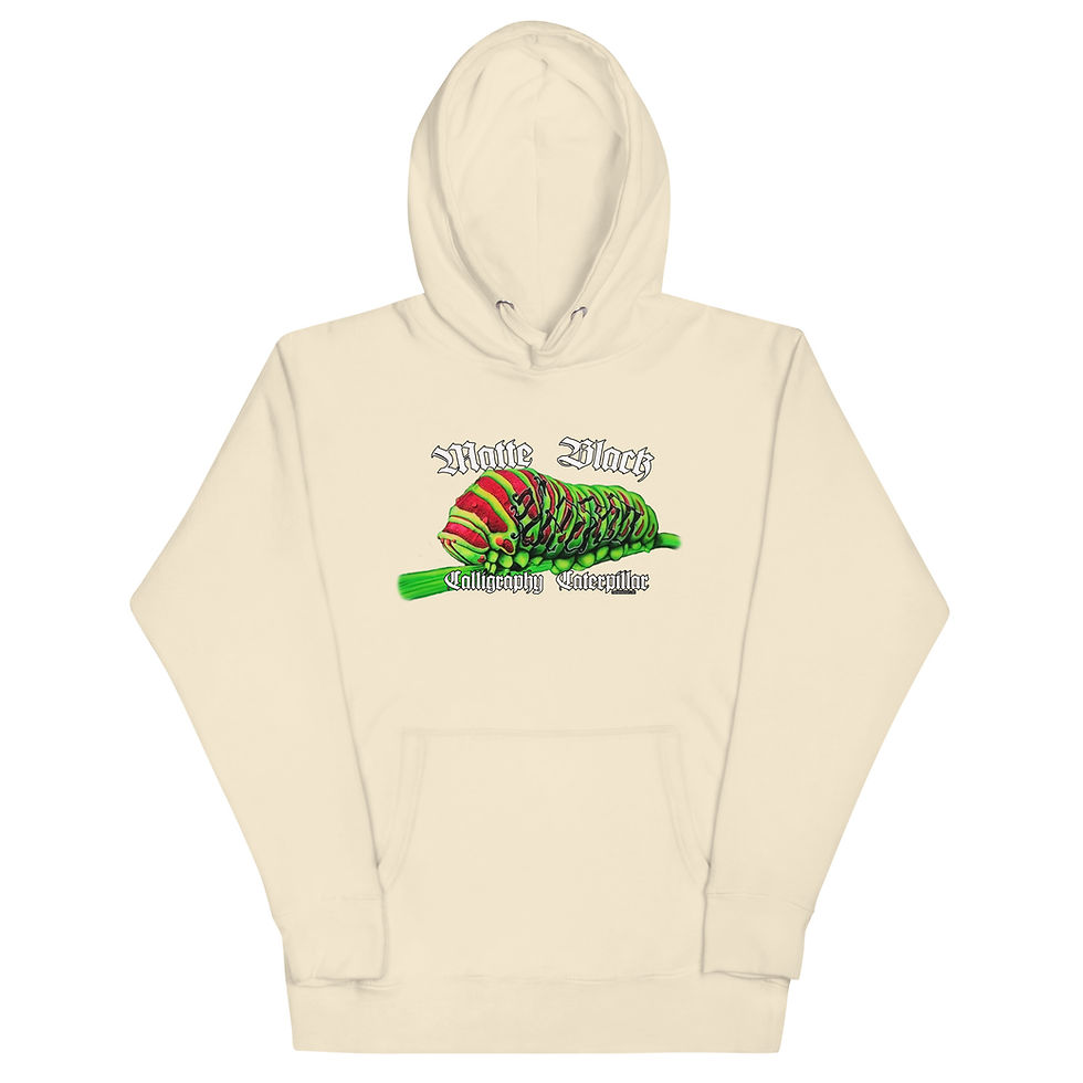 Thumbnail: Calligraphy Caterpillar Unisex Hoodie