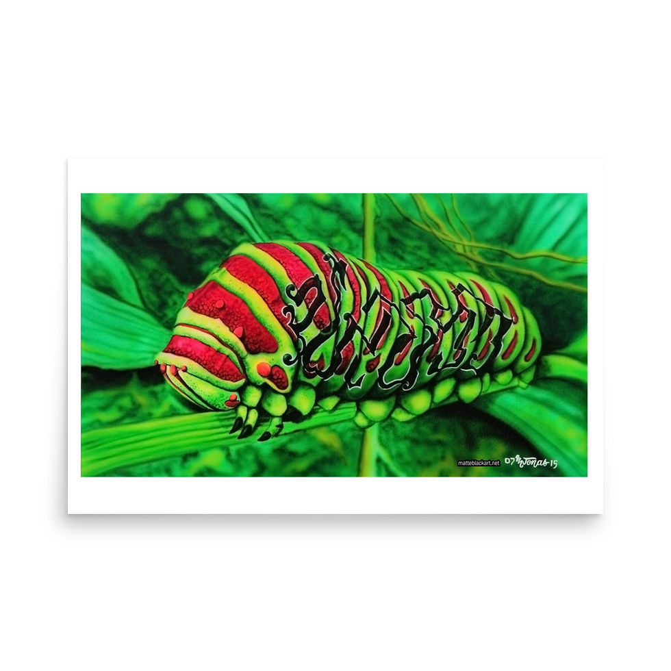 Thumbnail: Calligraphy Caterpillar Poster