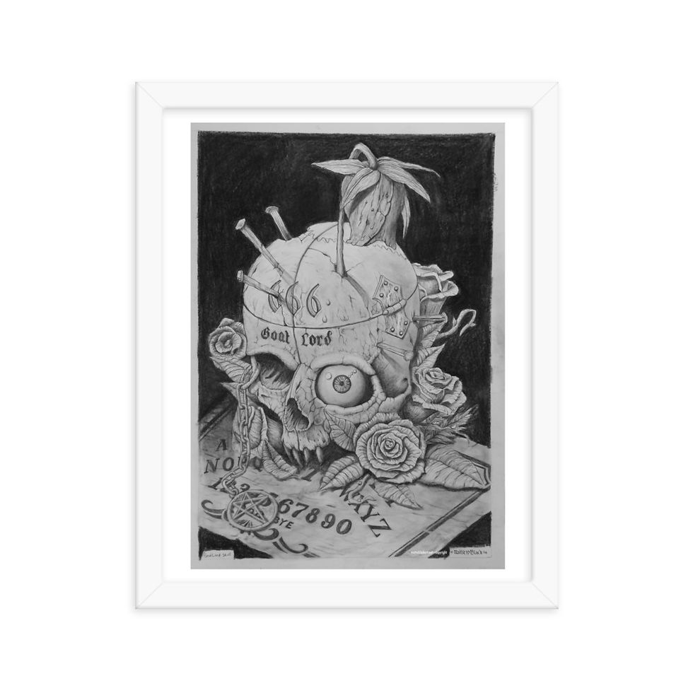Thumbnail: Goat Lord Skull Framed poster 