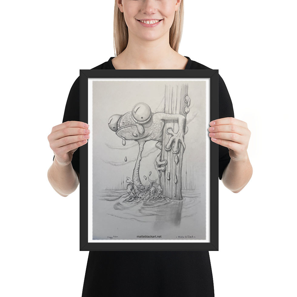 Thumbnail: Froggy Fishin Framed poster