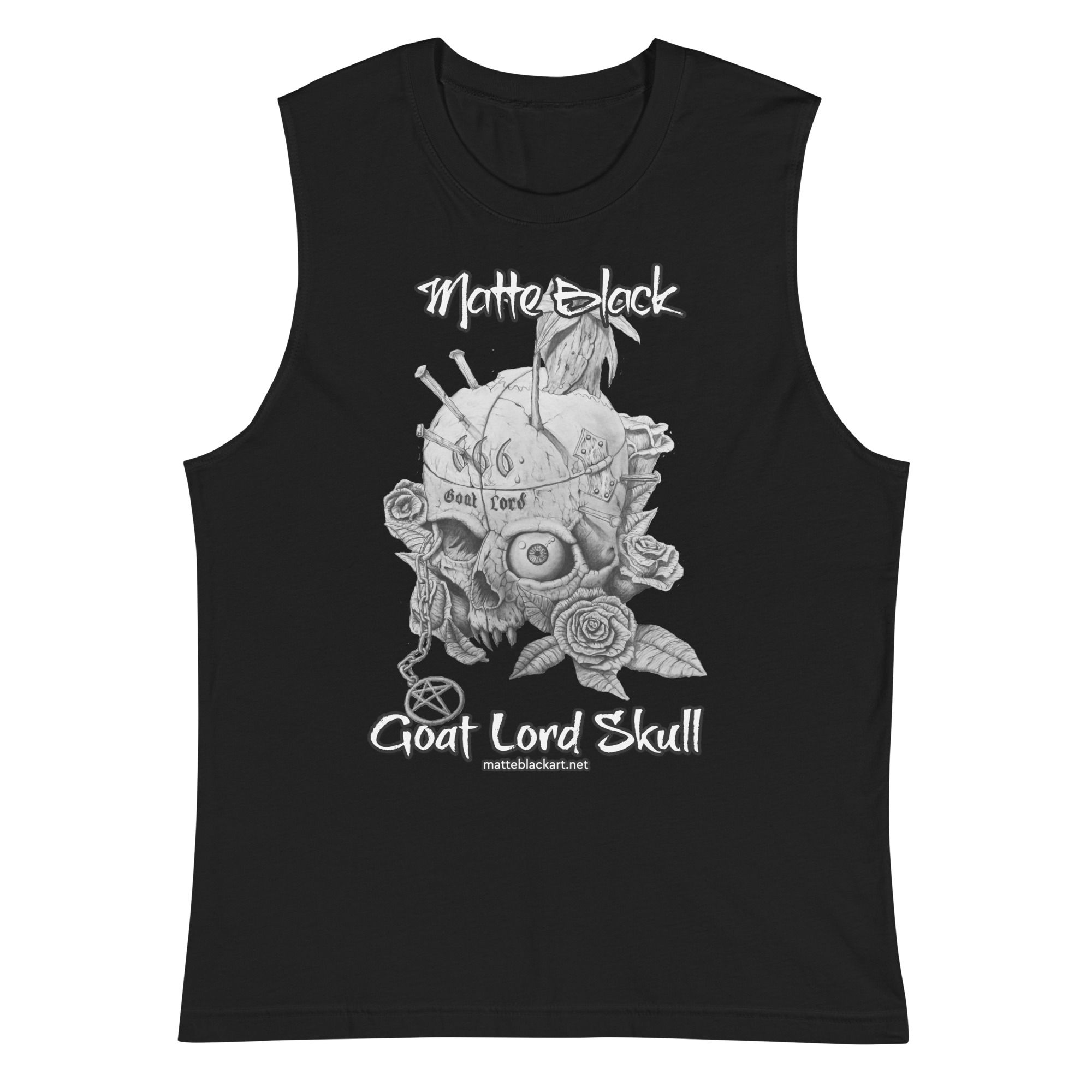 Goat Lord Skull Gym Muscle Shirt 