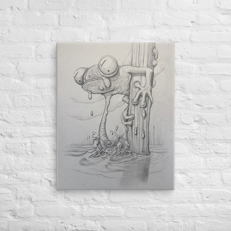 Thumbnail: Froggy Fishin Canvas