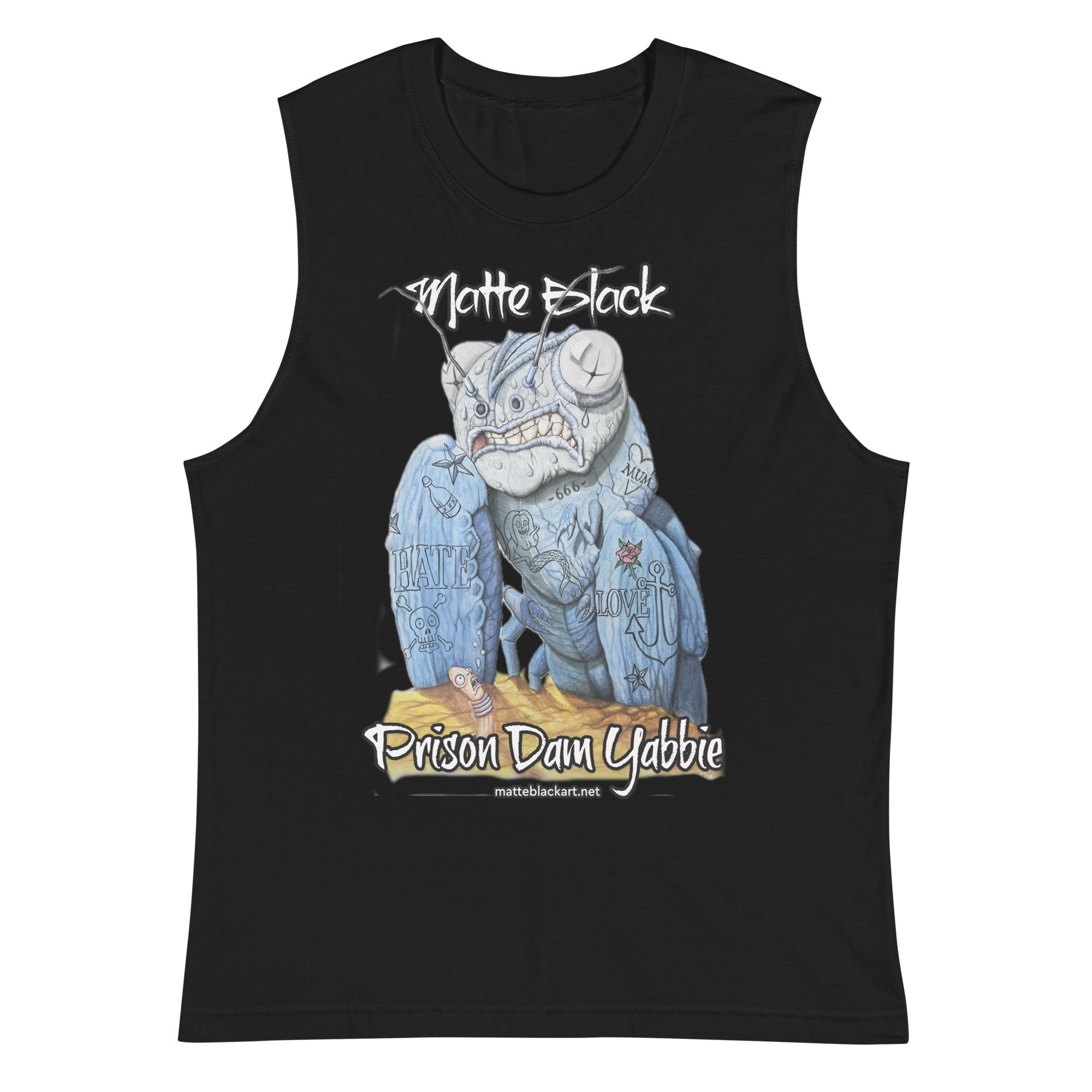 Prison Dam Yabbie colour Muscle Shirt copy