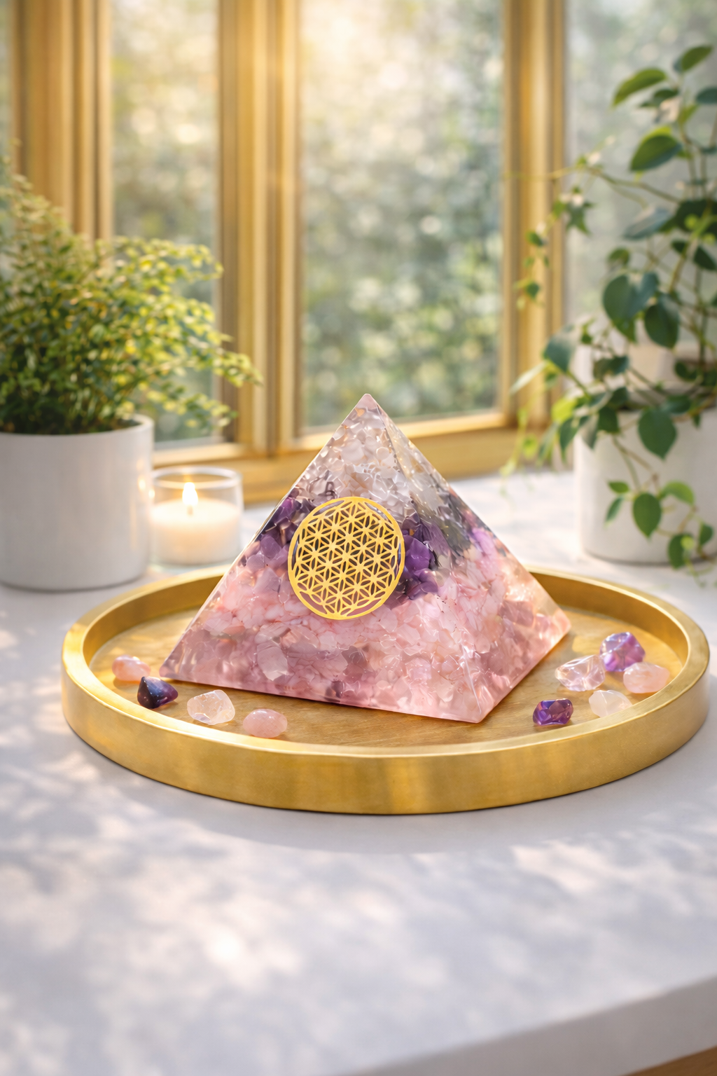 Orgonite triangle d’or
