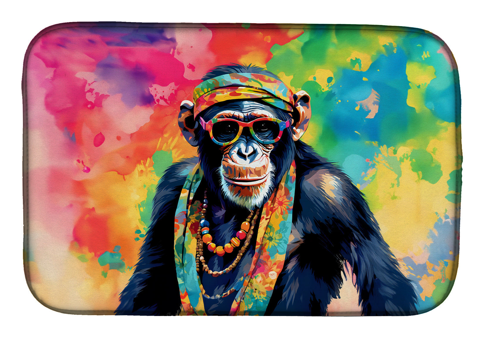 Hippie Animal Chimpanzee Dish Drying Mat
