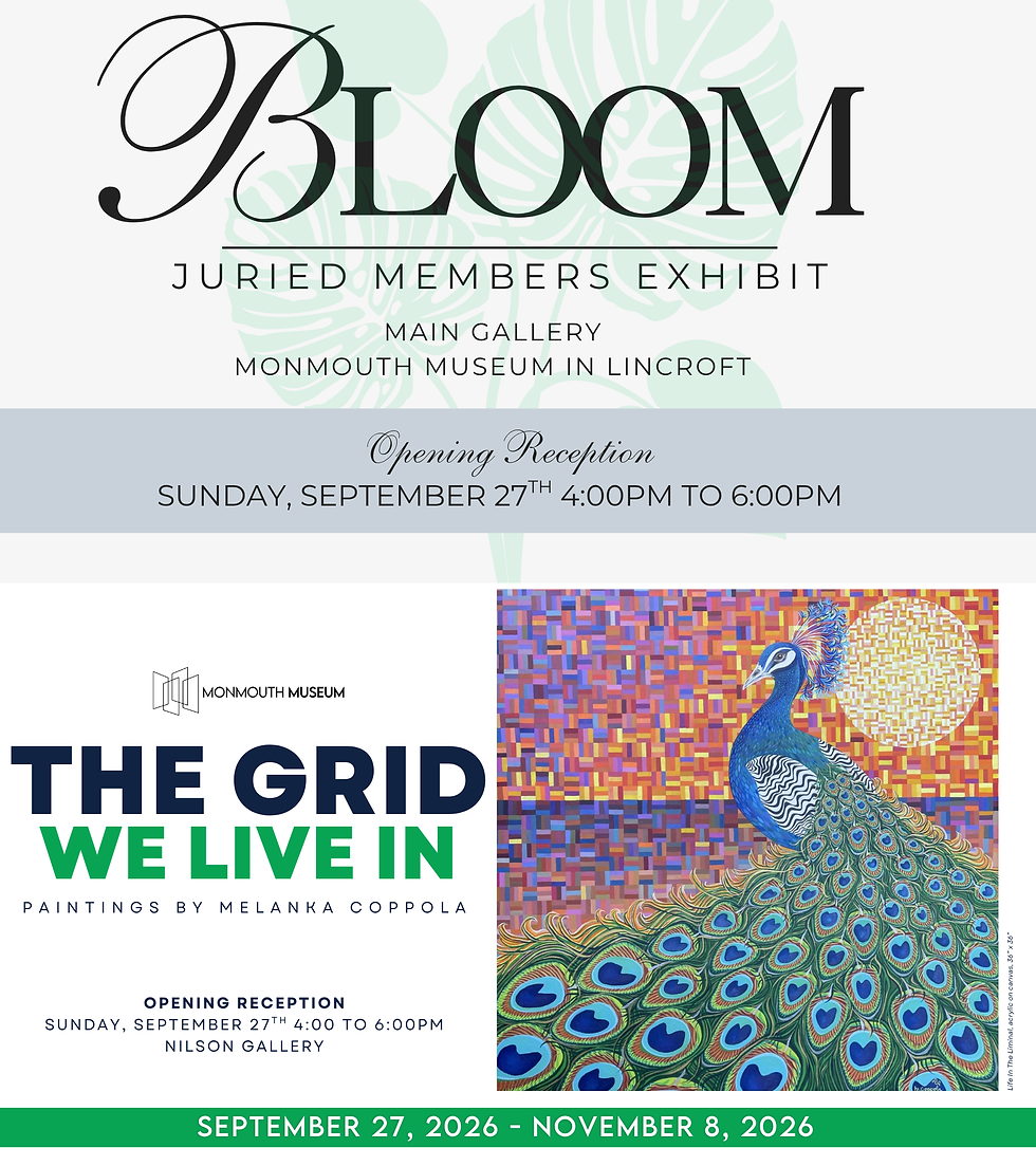 BLOOM - Juried Museum Members Exhibit and Melanka Coppola: The Grid We Live In Opening Receptions