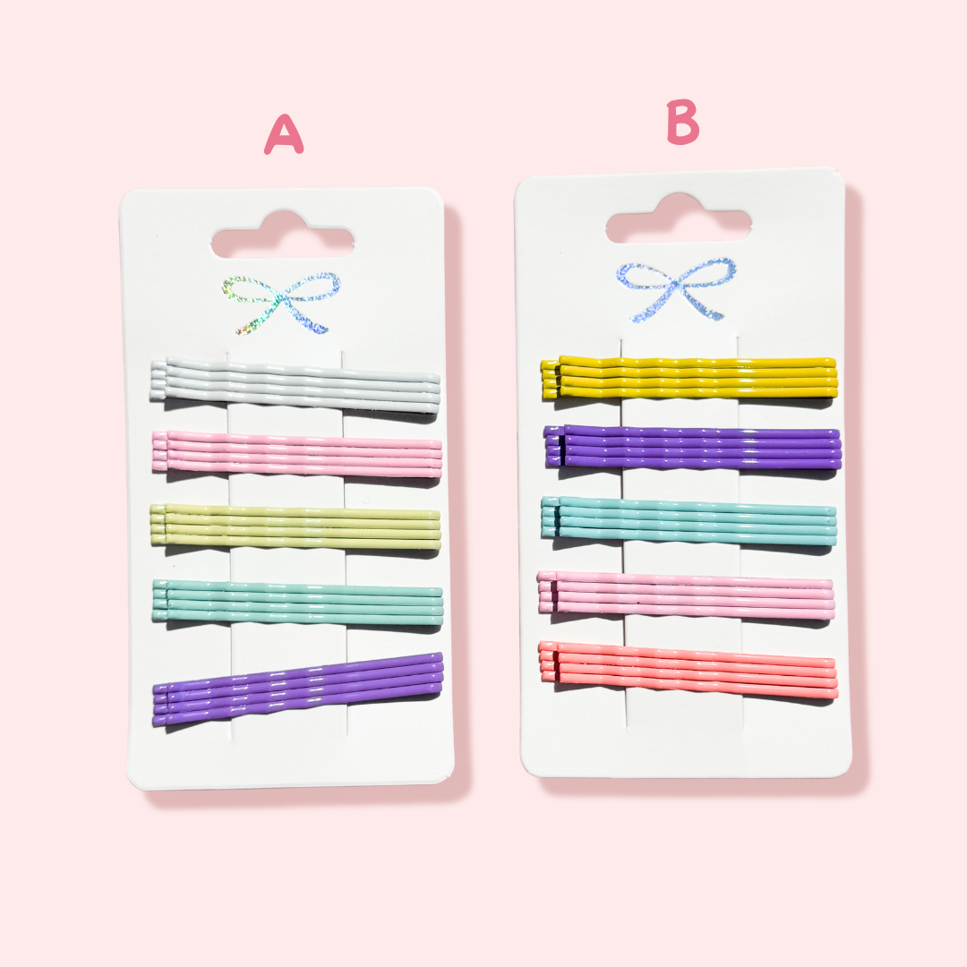Hebillas coloridas para cabello - 20 pcs