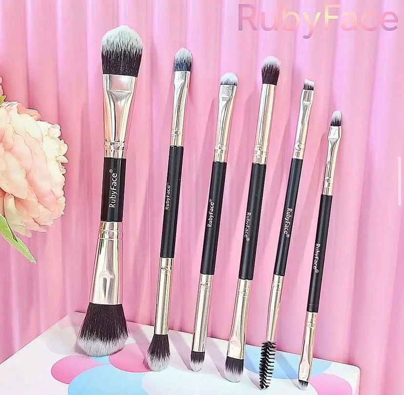 Miniatura: Set de brochas con doble punta, 6 pcs - Ruby Face