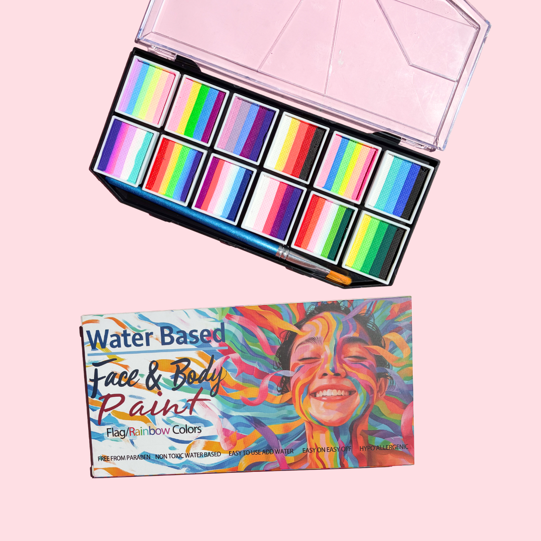 Paleta de pintura facial y corporal activado con agua