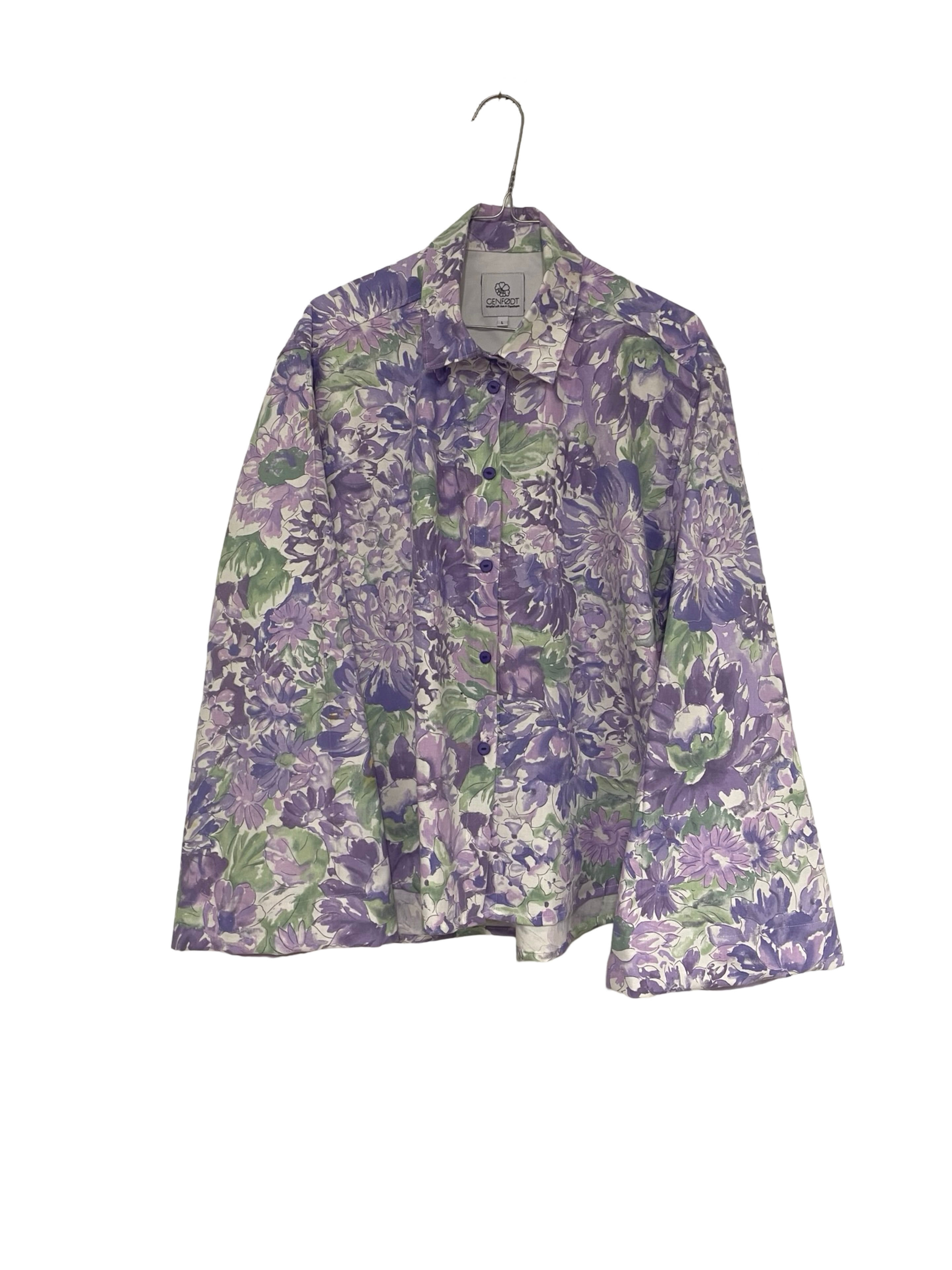 Daisy Shirt Purple and Green Flower Dream