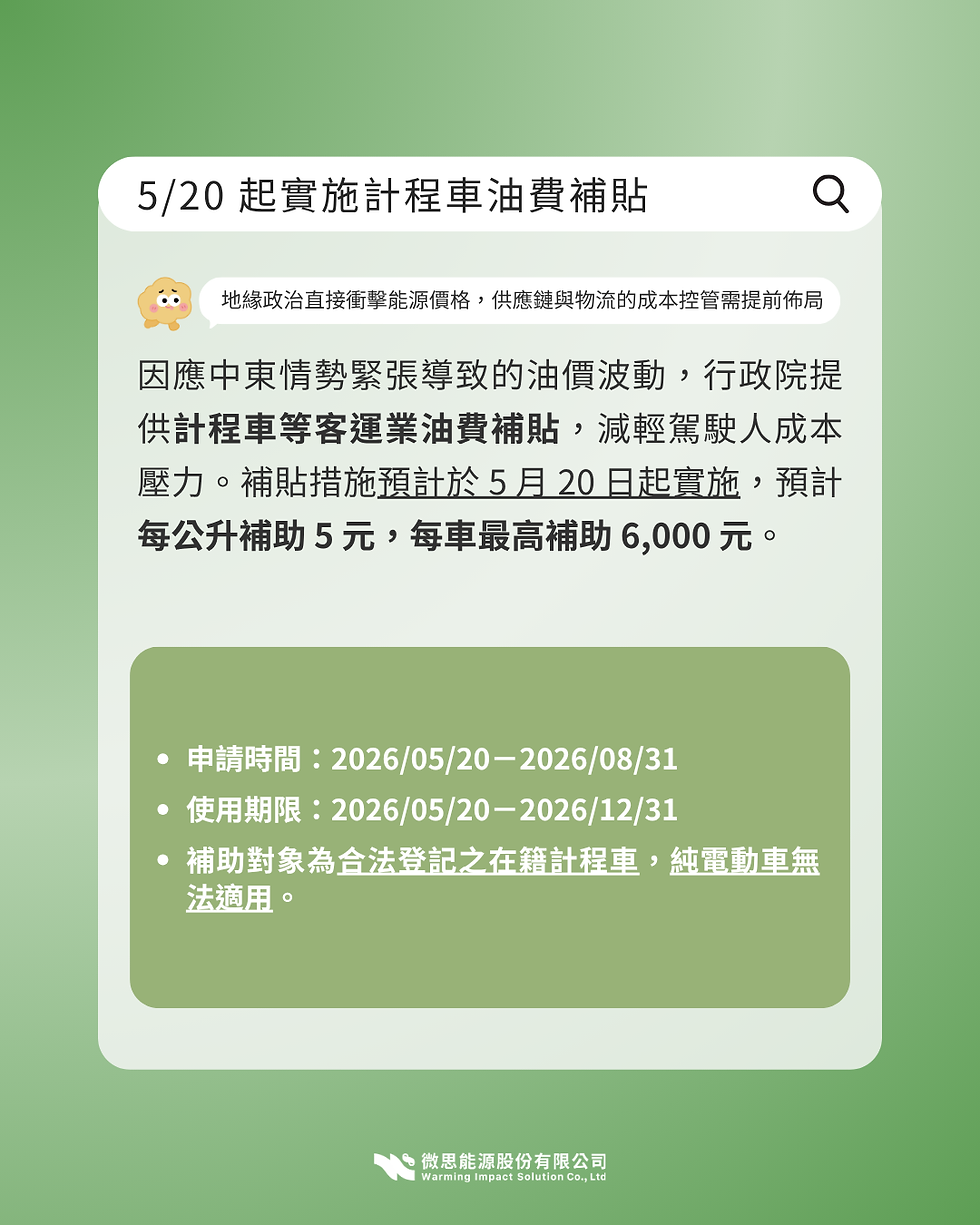 計程車油費補貼