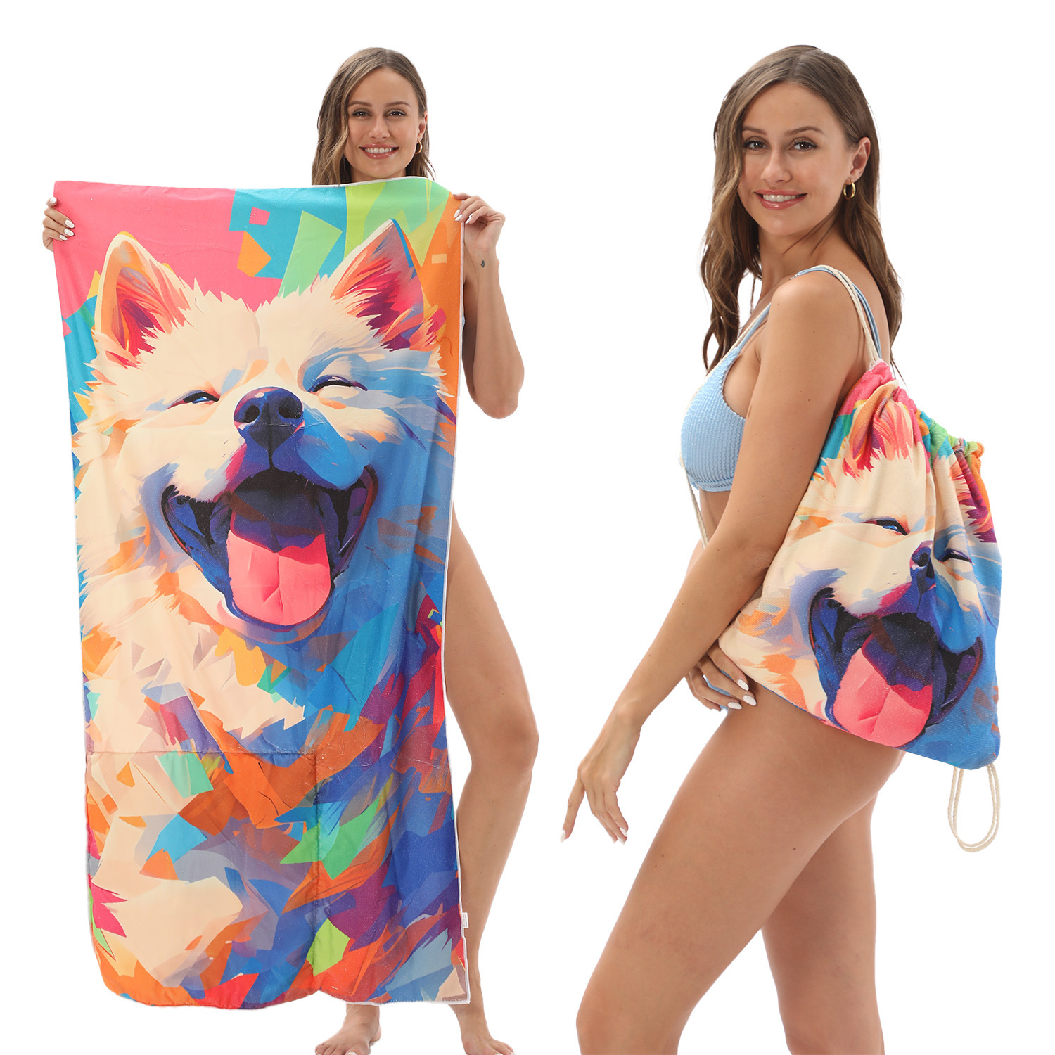 Foldable beach towel