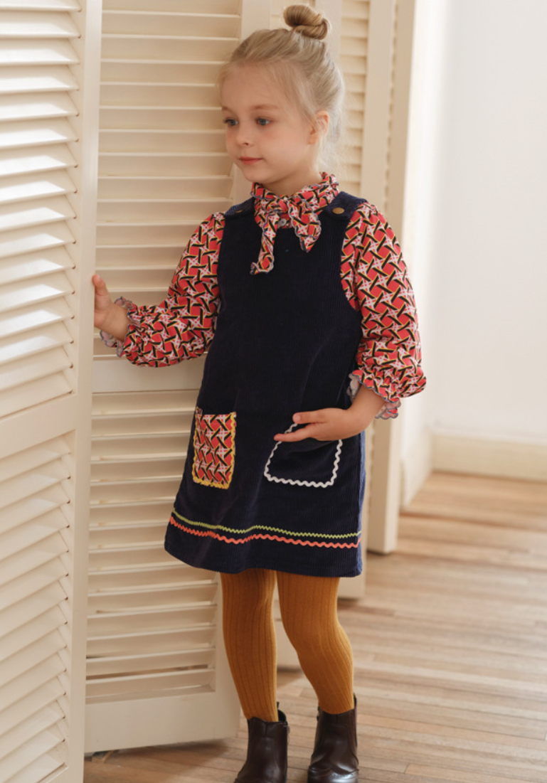 Thumbnail: Corduroy overalls skirt
