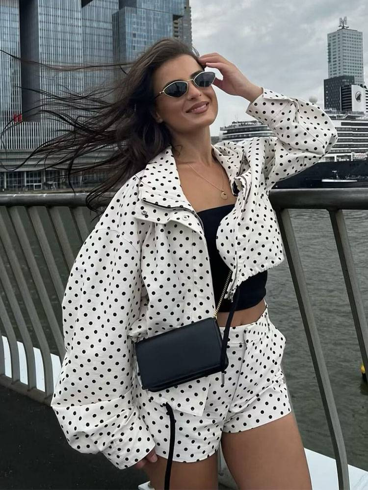 Thumbnail: Wave dot shorts set