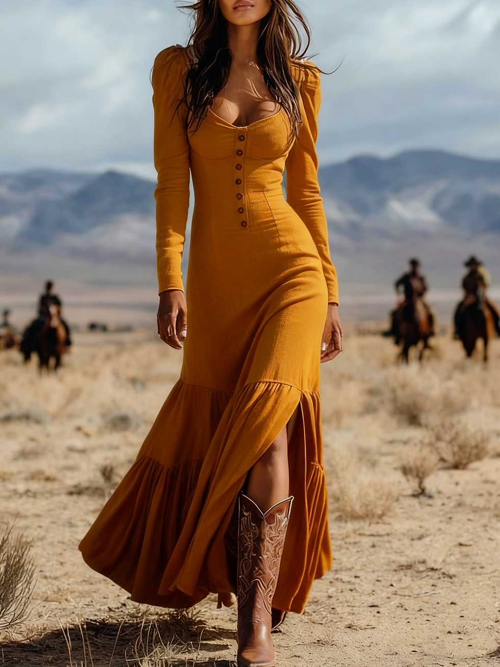 Thumbnail: Long sleeved sexy long skirt