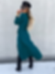 Thumbnail: Open-front long-sleeved flared dress