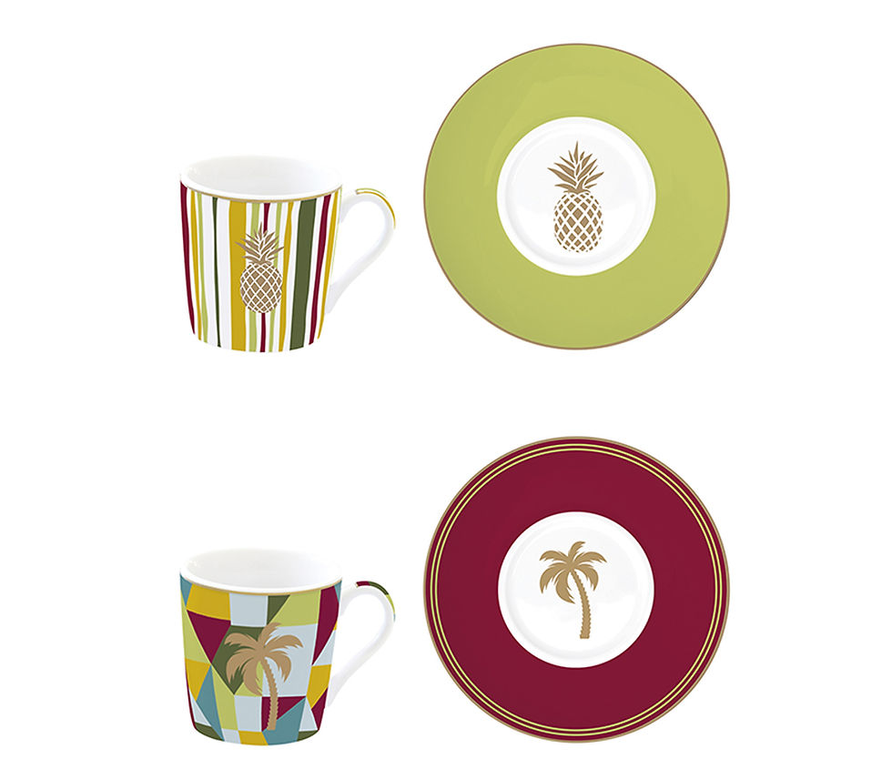 Thumbnail: Set of 6 Espresso Cups & Saucers