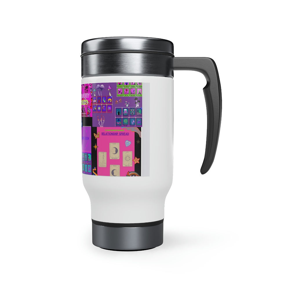 Thumbnail: Stainless Steel Travel Mug with Handle, 14oz