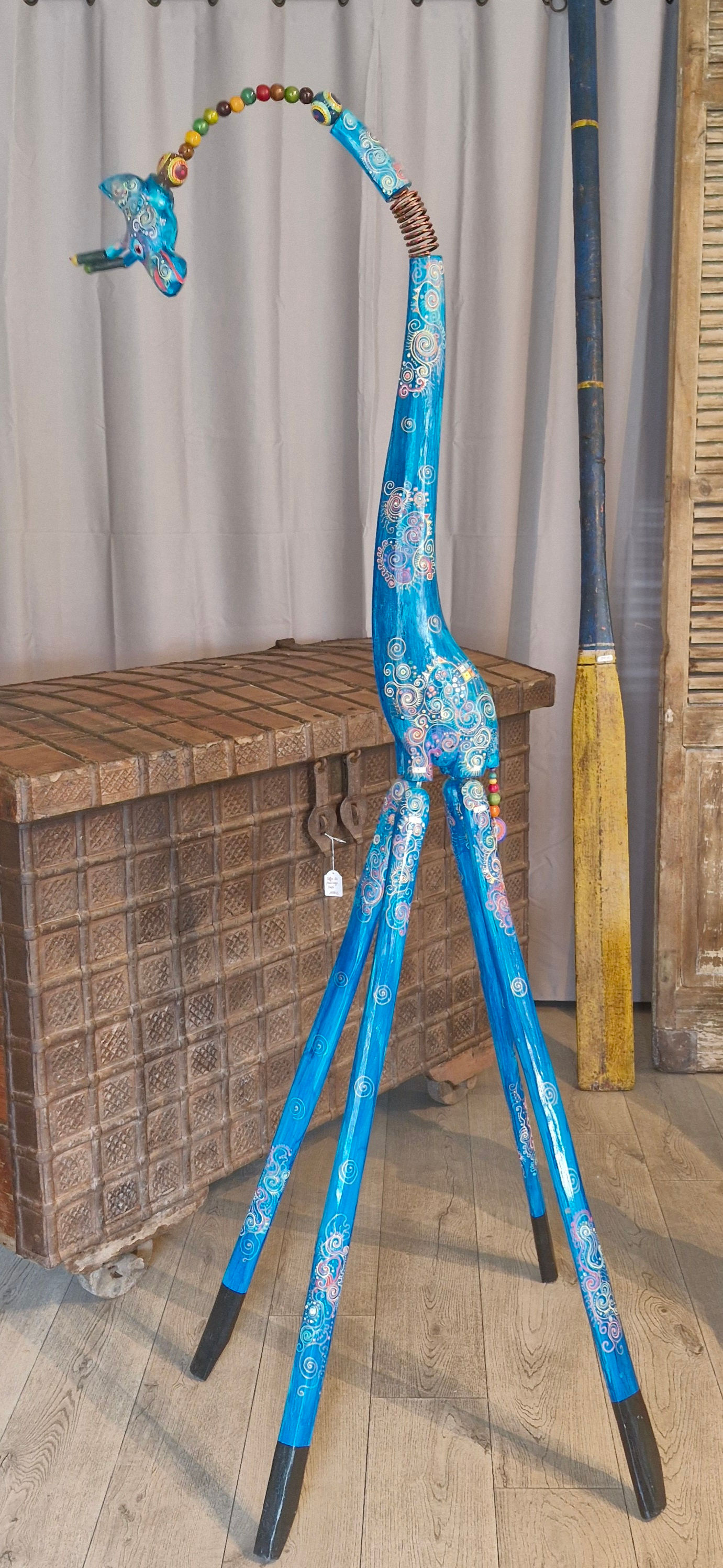 Girafe bleue Bali L85xP85xH198