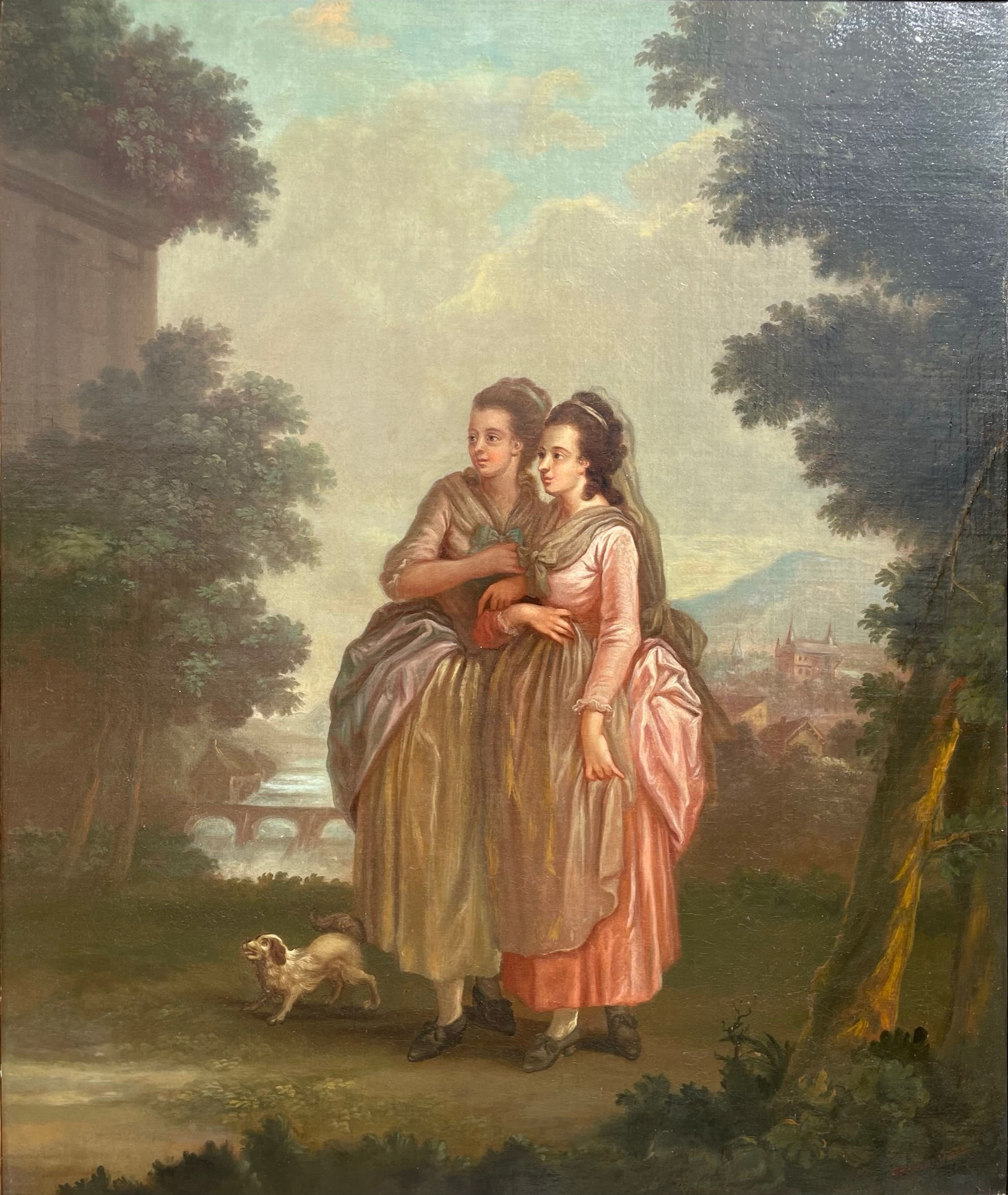 Two sisters in a landscape
