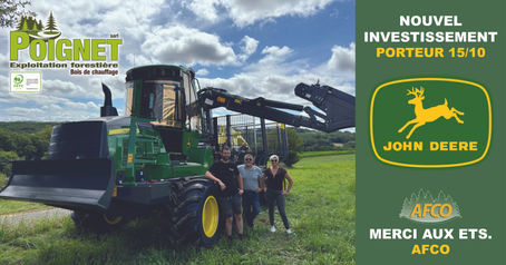 LIVRAISON D'UN NOUVEAU PORTEUR JOHN DEERE 15/10