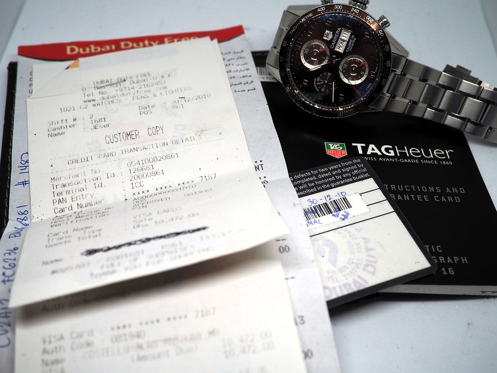Thumbnail: TAG Heuer Carrera Calibre 16 Day-Date Chronograph CV2A12 Brown Dial Box Receipt 2010