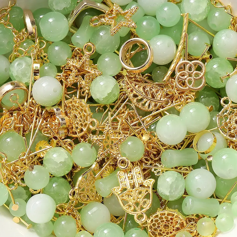 Miniatura: 30-50g/Lot Mixed Glass Beads Metal Pendants Spacer Bead Jewelry Accessories for