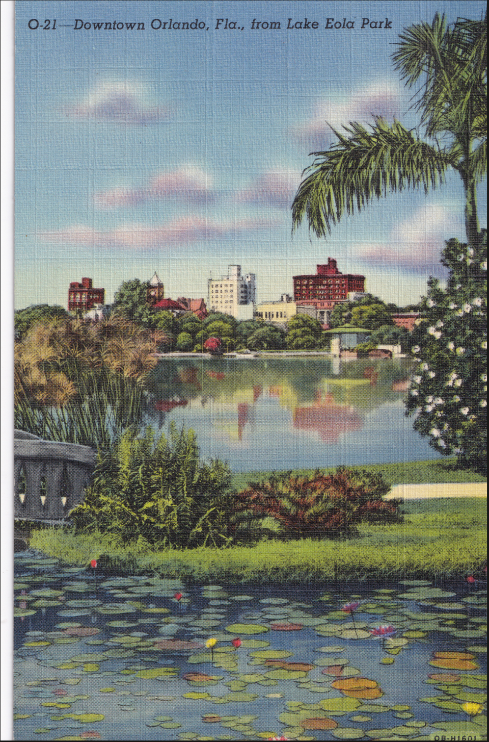 Lake Eola Postcard, Front
